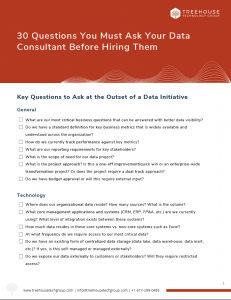Image of checklist: 30 Questions You Must Ask Your Data Management Consultant Before Hiring Them
